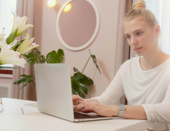 a freelancer working